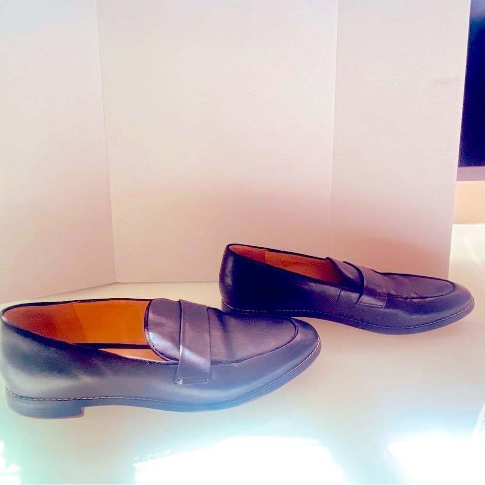 Franco Sarto Black Leather Slip-On Size8 M Bus/casual Comfy Everyday Loafers - Picture 3 of 10